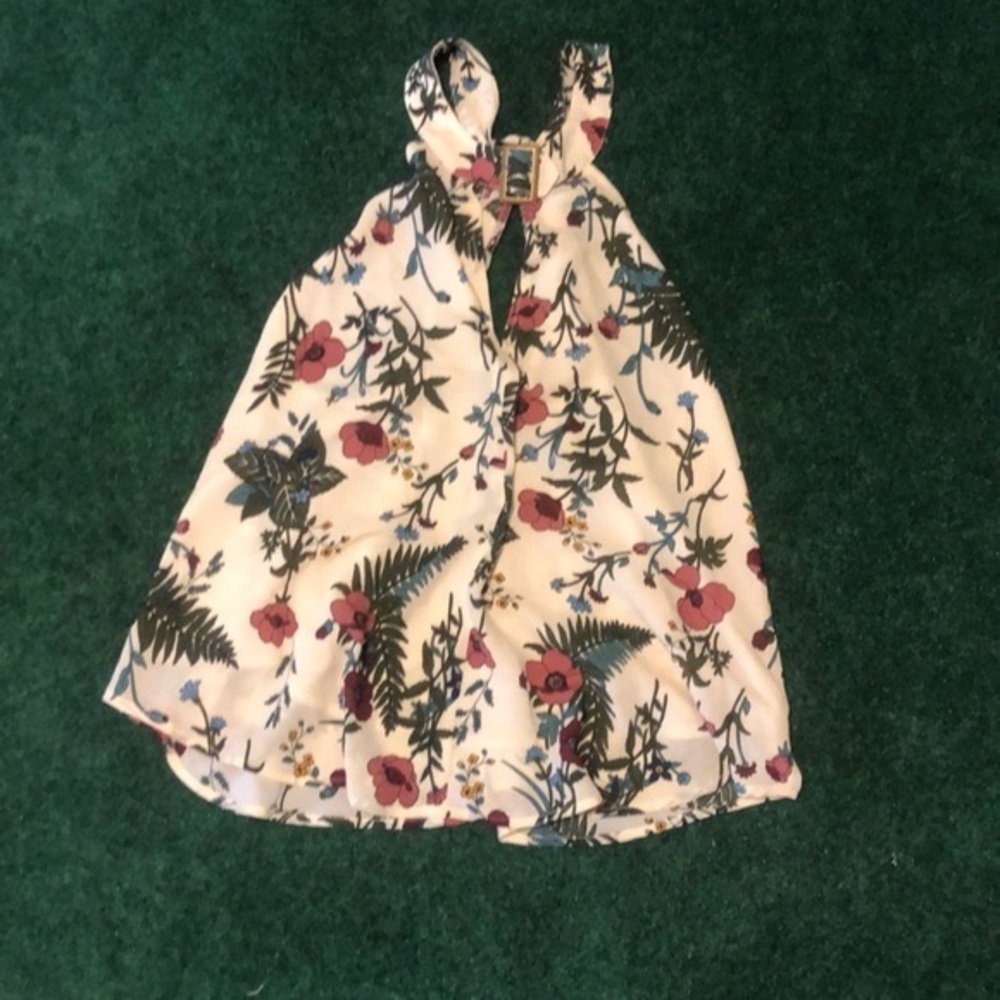 Hommage from Los Angeles Floral Trapeze Sleeveless Top - Picture 4 of 12